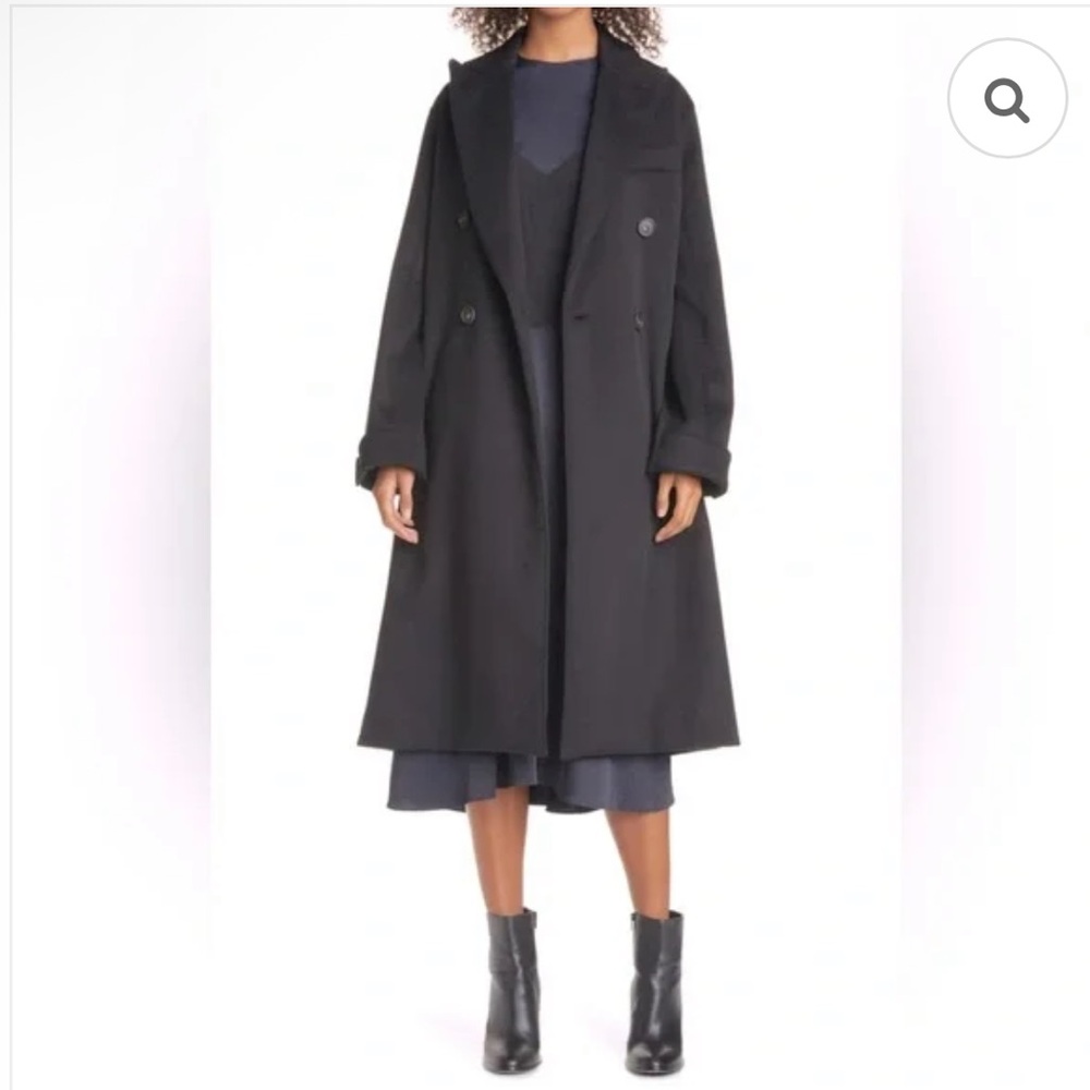 Vince double-breasted wool/cashmere blend coat in Black SZ L NWT